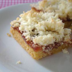 Jam Slice Topped with Coconut - Recipe photo by Technicolor Kitchen