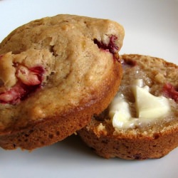 Strawberry and Banana Muffins - Recipe photo by For the Love of Cooking