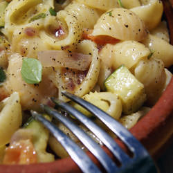 Courgette and Tomato Pasta - Recipe photo by justcookit
