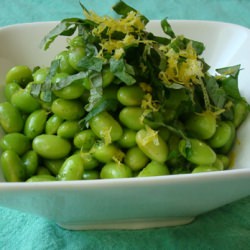 Edamame Shiso salad with Yuzu Vinaigrette - Recipe photo by Food Gal