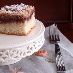 Raspberry Crumb Cake - Recipe photo by opentheoven