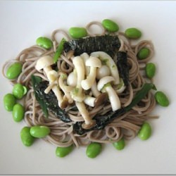 Buckwheat Noodles with Mushrooms - Recipe photo by escapetofood