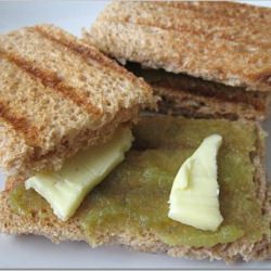 Coconut Jam and Butter Sandwich - Recipe photo by escapetofood