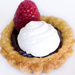 Chocolate Pistachio Almon Tartlet - Recipe photo by kaweah
