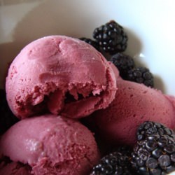 Blackberry Ice Cream - Recipe photo by saltandchocolate