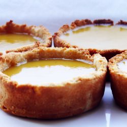 Mini Cocoa-Butter Custard Tarts - Recipe photo by naomi devlin