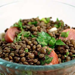 Warm French Lentil Salad - Recipe photo by launate