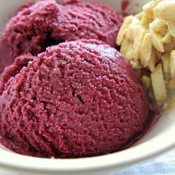 Grape Sorbet and Almond Cookies - Recipe photo by clynch