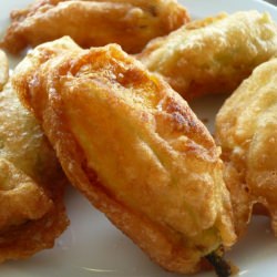 Beer Battered Squash Blossoms! - Recipe photo by No Fear Entertaining