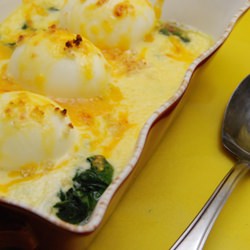 Oeufs Mollets Florentine - Recipe photo by Whisk - a food blog