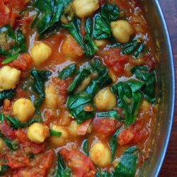 Spinach and Chickpea Curry - Recipe photo by feastsandfotos
