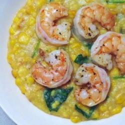 Spicy Corn with Shrimp and Polenta - Recipe photo by mangotomato