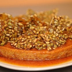 Pumpkin Flan with Praline Brittle - Recipe photo by FOODalogue