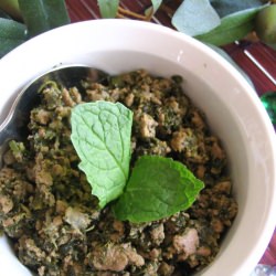 Ground Beef with Spinach and Mint - Recipe photo by Muneeba