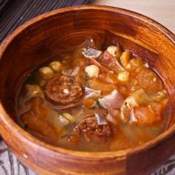 Chickpea Stew with Chorizo and Meat - Recipe photo by cooking-books
