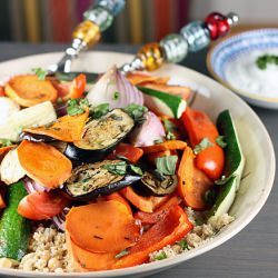Roasted Veggie Couscous - Recipe photo by weheartfood
