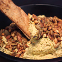 Goat Cheese-Edamame Dip - Recipe photo by lisal
