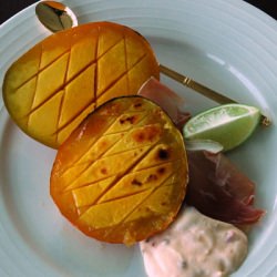Grilled Mango for HHDD - Recipe photo by winosandfoodies