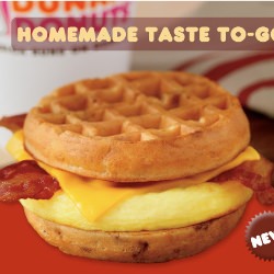 Dunkin Donuts Waffle Sandwich - Recipe photo by ChefAshbabe