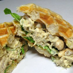 Curried Chicken Salad Waffle Sandwich - Recipe photo by realmomkitchen