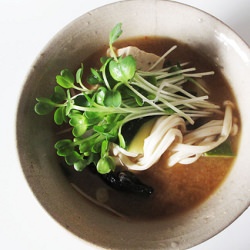 Simple Miso Soup with Enoki - Recipe photo by lobugast