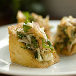 Stuffed Crispy Tofu Triangle - Recipe photo by hsaba