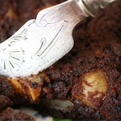 Chocolate Pear Brownie - Recipe photo by licking my lips