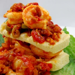 Saucy Polenta Stack - Recipe photo by chefmonica
