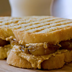 PB & Caramelized Banana Panini - Recipe photo by PaniniKathy