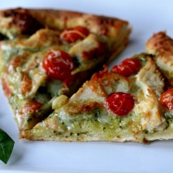 Chicken Pesto Pizza - Recipe photo by annieseats