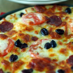Pizza from Dough Made in the Thermo - Recipe photo by winosandfoodies