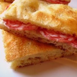 Soft Focaccia with Cacciatorino - Recipe photo by artravelling