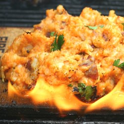 Cedar Plank Sweet Potatoes - Recipe photo by foododelmundo