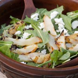 Grilled Pear & Dandelion Salad - Recipe photo by katerina