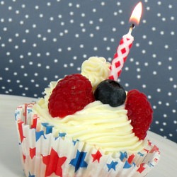Raspberry-Swirl Cakes - Recipe photo by hornedfroggy