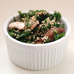 Raw Kale Shiitake Salad - Recipe photo by elanaspantry