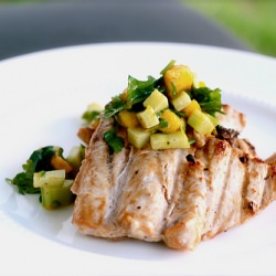 Grilled Keta Salmon & Mango salsa - Recipe photo by florimell1919