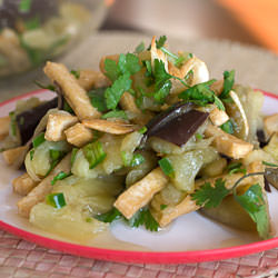 Burmese-style Tofu & Eggplant Salad - Recipe photo by hsaba