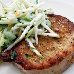 Pork Chops with Apple Slaw - Recipe photo by thisweeksmenu