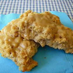 Toasted Oatmeal Maple Scones - Recipe photo by pinkstripes