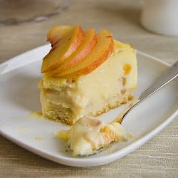 Peach Cream Cake - Recipe photo by artravelling