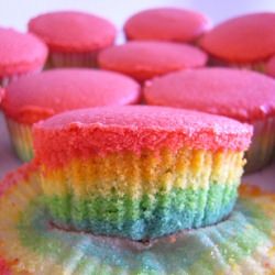 Rainbow Cupcakes - Recipe photo by selba