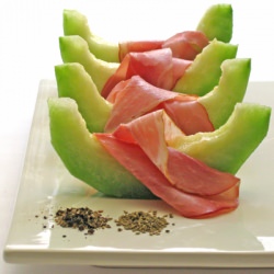 Proscuitto woth Melon - Recipe photo by SippitySup