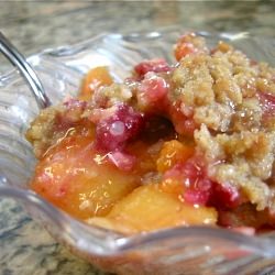 Peach Raspberry Crisp - Recipe photo by sugarduchess