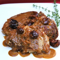 Pork Scallopine with Cherry Sauce - Recipe photo by Table Talk