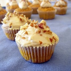 Mini Pumpkin-Gingerbread Cupcakes - Recipe photo by pinkstripes
