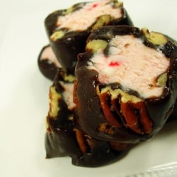 Candy Cane Pecan Log - Recipe photo by fahrenheit350