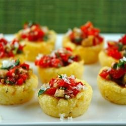 Polenta Cups with Sweet Peppers - Recipe photo by Table Talk