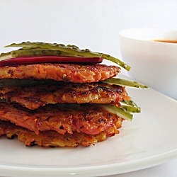 Latkes Text in Romanian - Recipe photo by len