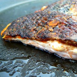Crispy Roasted Salmon Skin - Recipe photo by alexzeevy